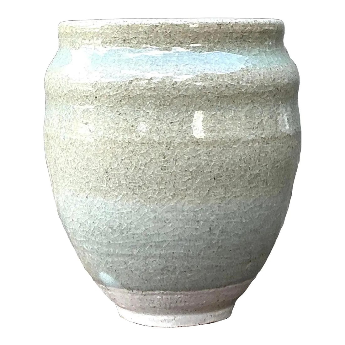 Celadon Vintage Studio Pottery Vase with Crackle Finish (1 of 9)