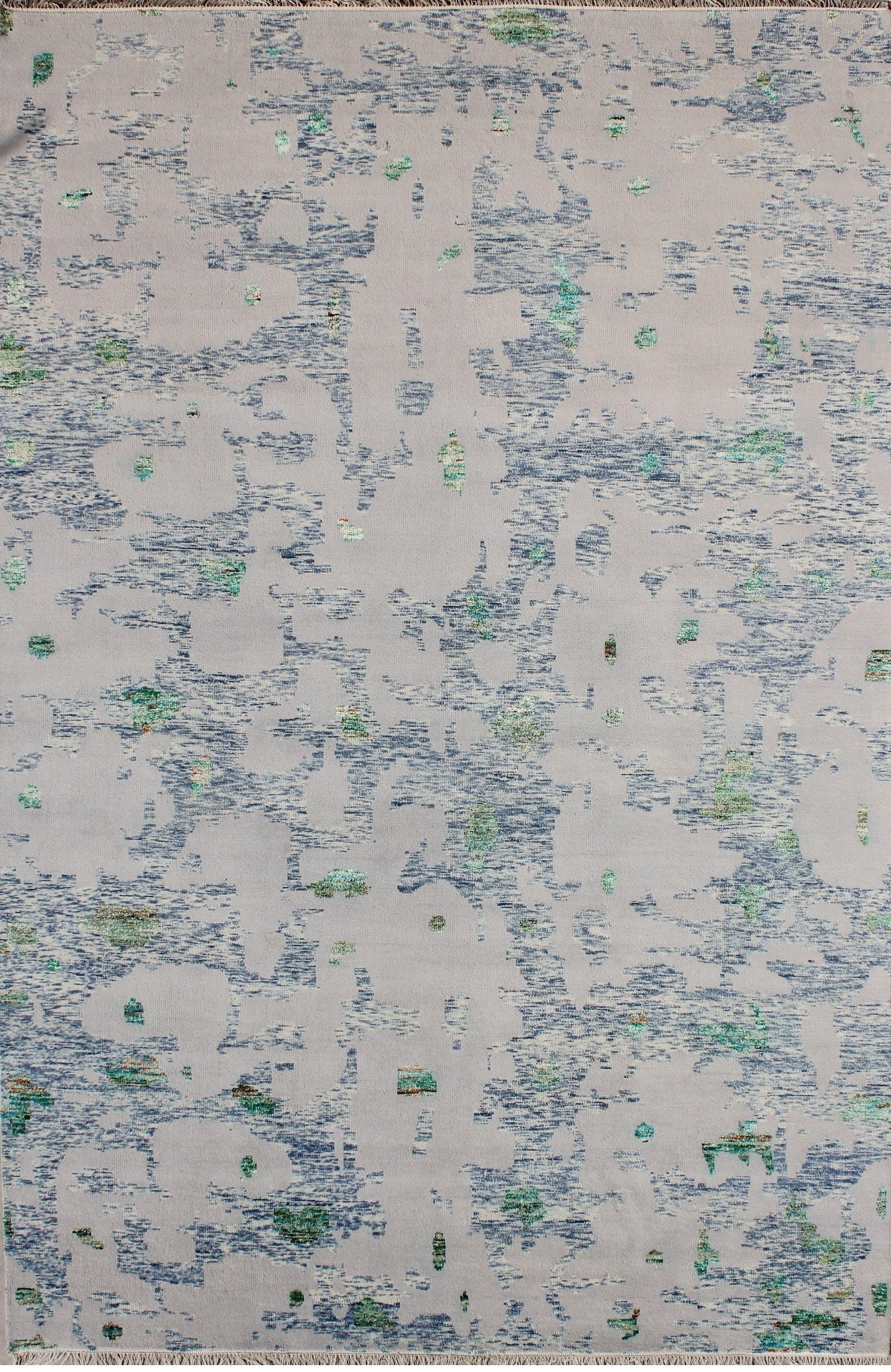 Handmade Light Grey Modern Wool Rug 11'11 x 17'11 Contemporary Design (1 of 6)