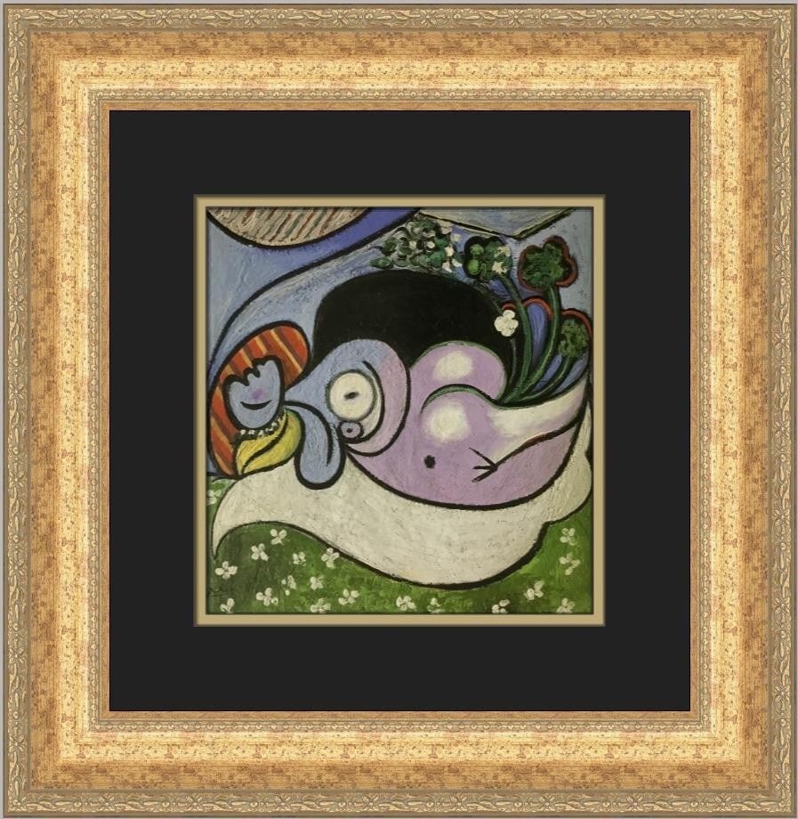 Pablo Picasso The Dreamer Custom Framed Print 17x17 Abstract Art: Pablo Picasso The Dreamer Custom Framed Print 17x17 Abstract Art Elevate your art collection with this stunning custom framed print of "The Dreamer" by Pablo Picasso. This piece showcases a dreamer nu
