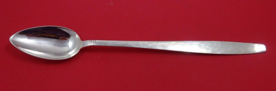 Allan Adler Swedish Modern Sterling Silver Serving Spoon 11 3/8 Lightly Hammered (1 of 1)
