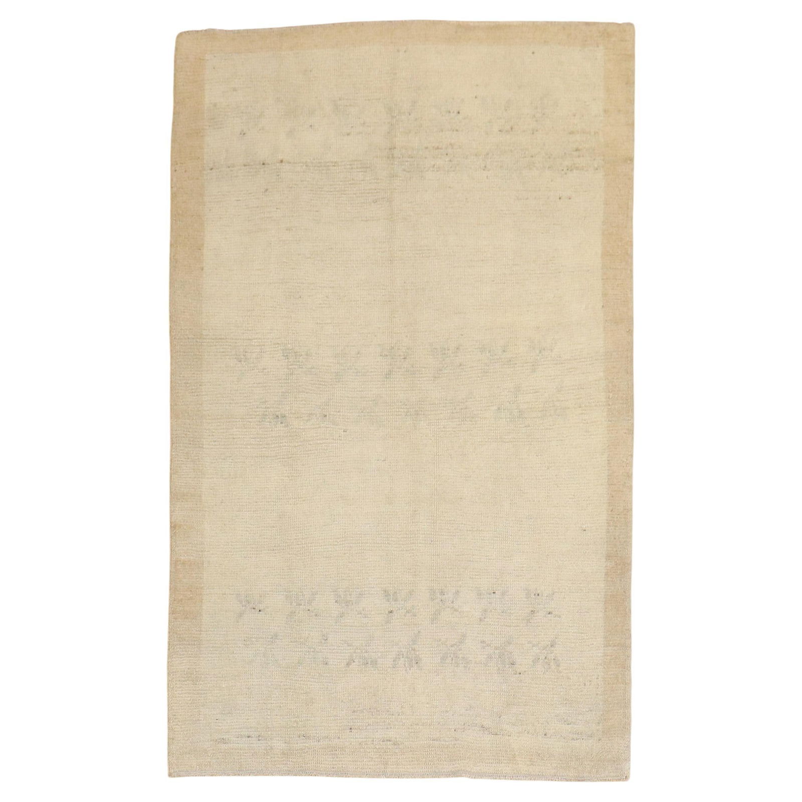 Handmade Vintage Turkish Rug 40 x 62 Minimalist Wool 1930 (1 of 8)