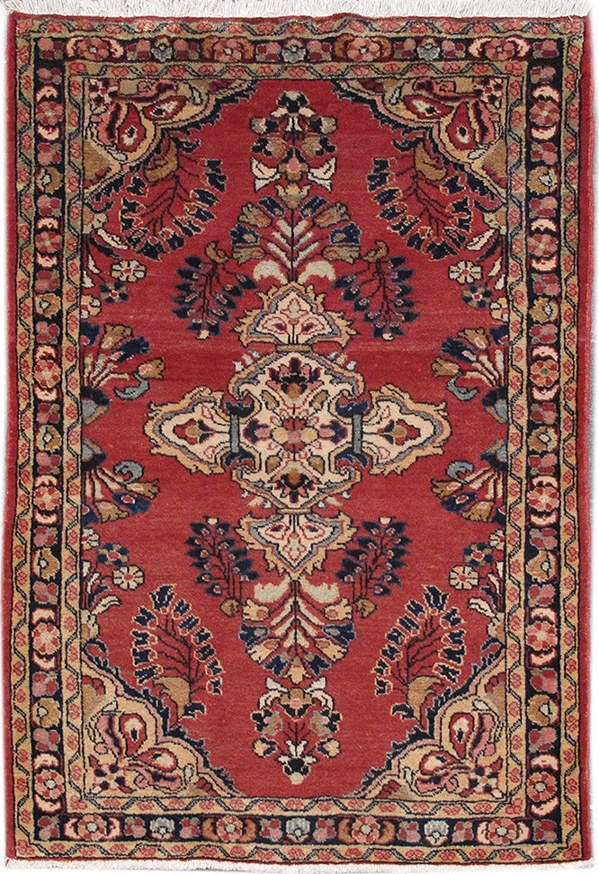 Persian Lilihan Rug 3.7 x 5.4 Handcrafted Area Carpet (1 of 6)