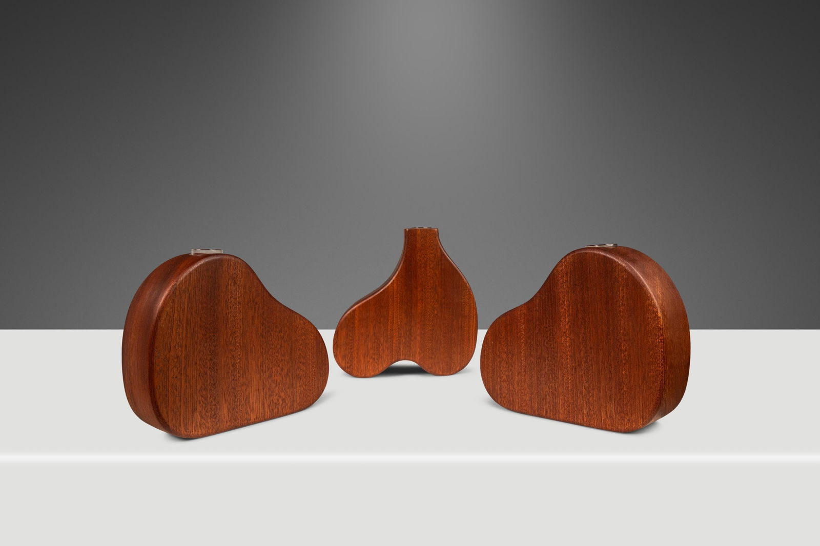 Set of 3 Organic Modern Sapele Bud-Propagation Vases by Mark Leblanc (1 of 10)