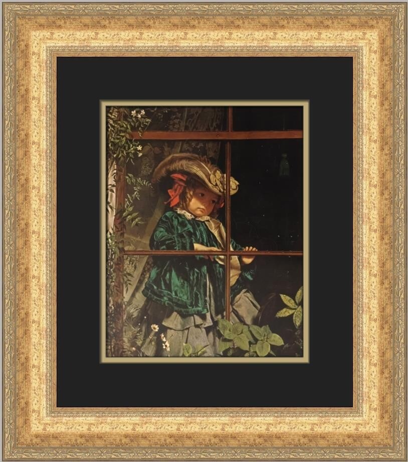 Sophie Anderson No Walk Today Custom Framed Print 19 x 17: Sophie Anderson No Walk Today Custom Framed Print 19 x 17 Discover the captivating beauty of the 'No Walk Today' print by artist Sophie Anderson. This medium-sized artwork, created in 1979, showcases