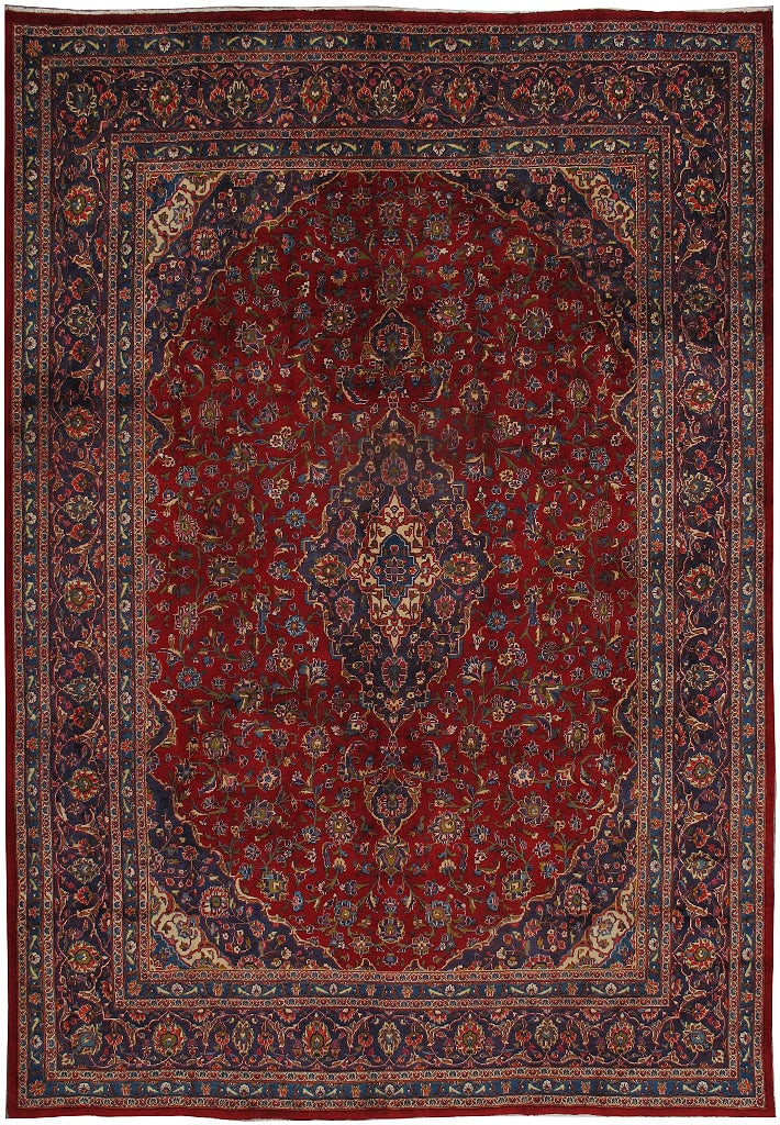 Authentic Persian Kashan Rug 9.9 x 12.10 Premium Quality (1 of 5)