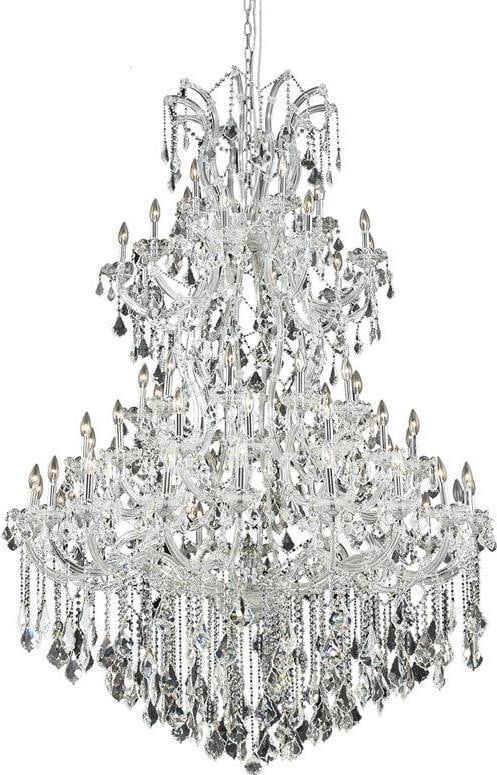 Elegant Lighting Maria Theresa Bowl Chandelier Chrome Royal-Cut Crystal 72H 54W 54D Rococo Style (1 of 1)