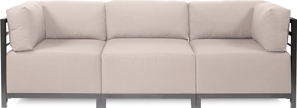 Howard Elliott Sunbrella Outdoor 3pc Sectional Sand Brown Coastal Style (1 of 3)