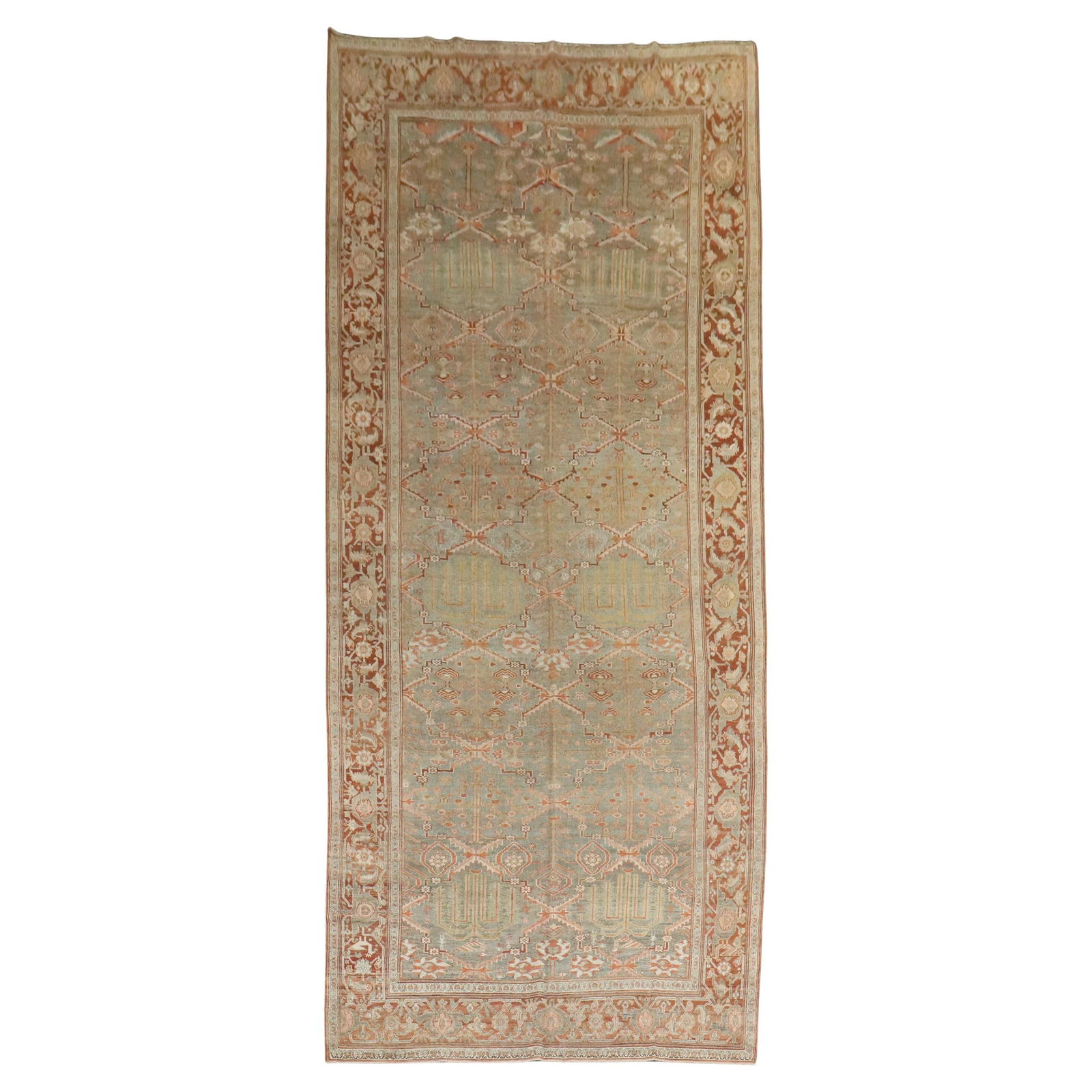 Set of 2 Persian Bibikabad Corridor Rugs Wool Hand-Knotted 20th Century: Set of 2 Persian Bibikabad Corridor Rugs Wool Hand-Knotted 20th Century Enhance your space with this exquisite set of two early 20th Century Persian Bibikabad Corridor Size Rugs. Featuring an