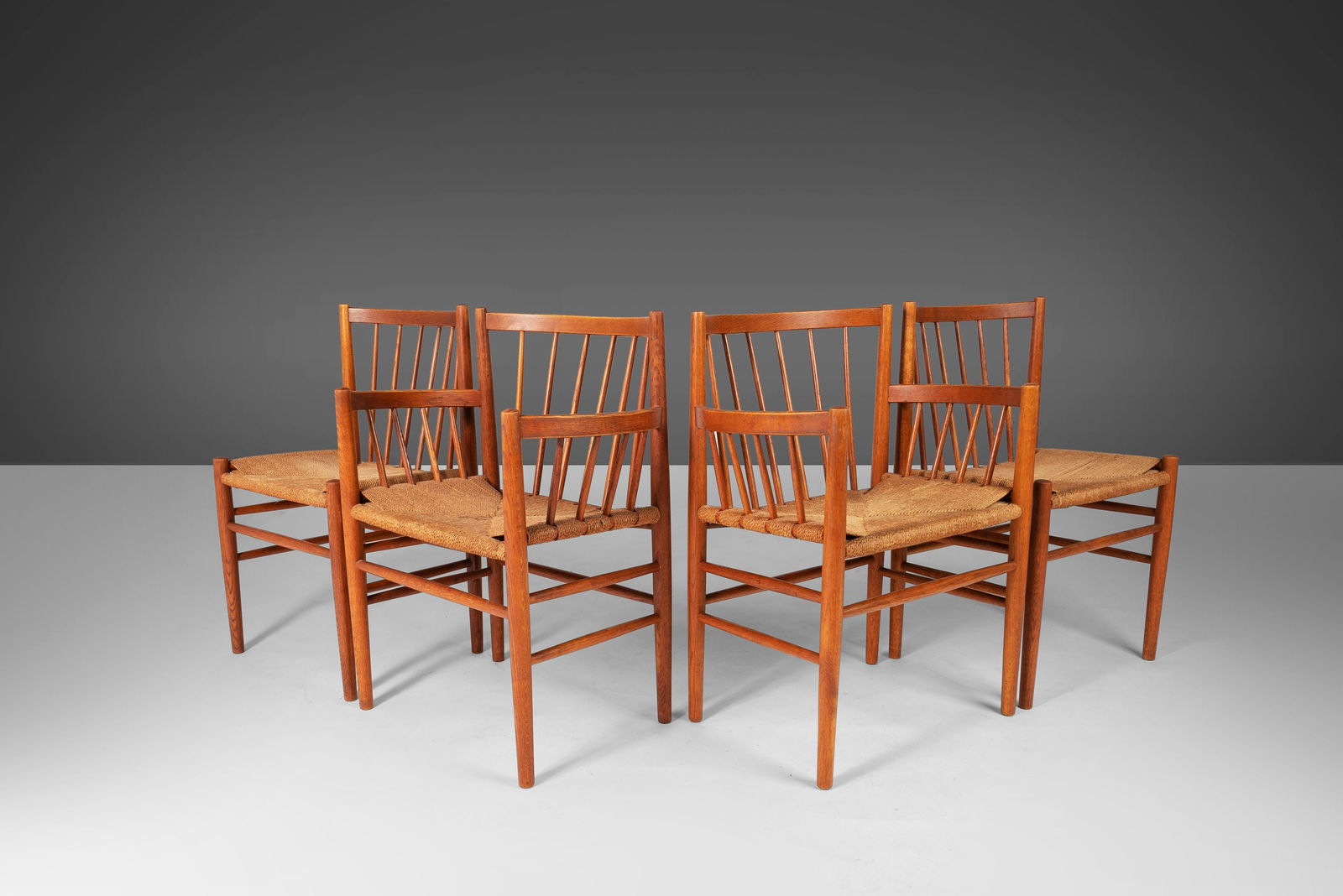 Rare Set of 4 J80 Dining Chairs by Jorgen Baekmark for FDB Mobler Denmark 1950s (1 of 10)