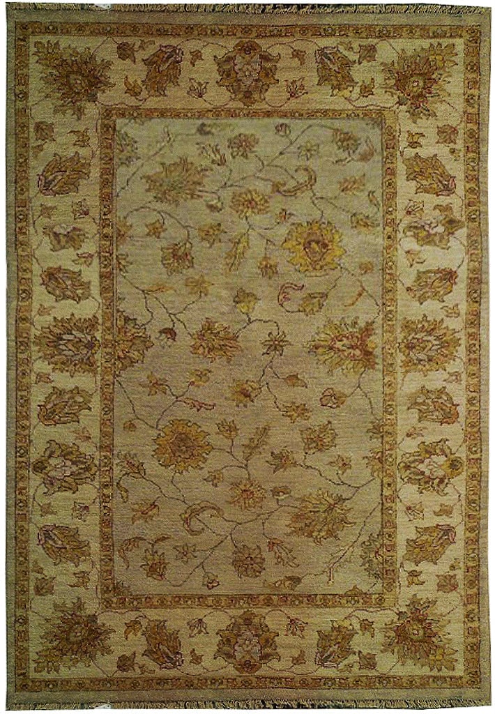 6' x 4' Handmade Beige Chobi Rug Eco-Friendly Vegetable Dyed Wool (1 of 6)