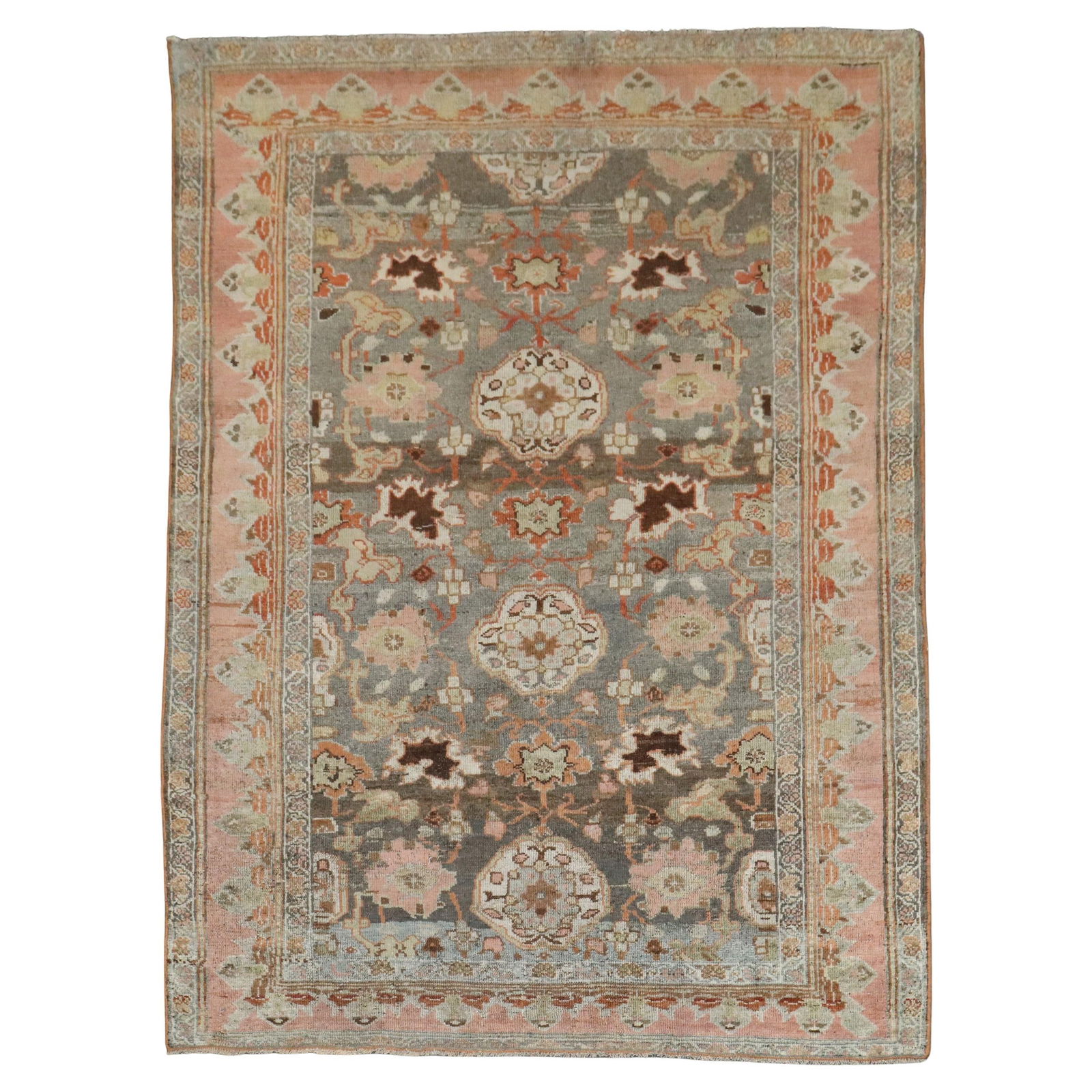 Rustic Zabihi Collection Persian Malayer Bibikabad Rug 50 x 72 Hand-Woven Wool Iran Circa 1920 (1 of 8)