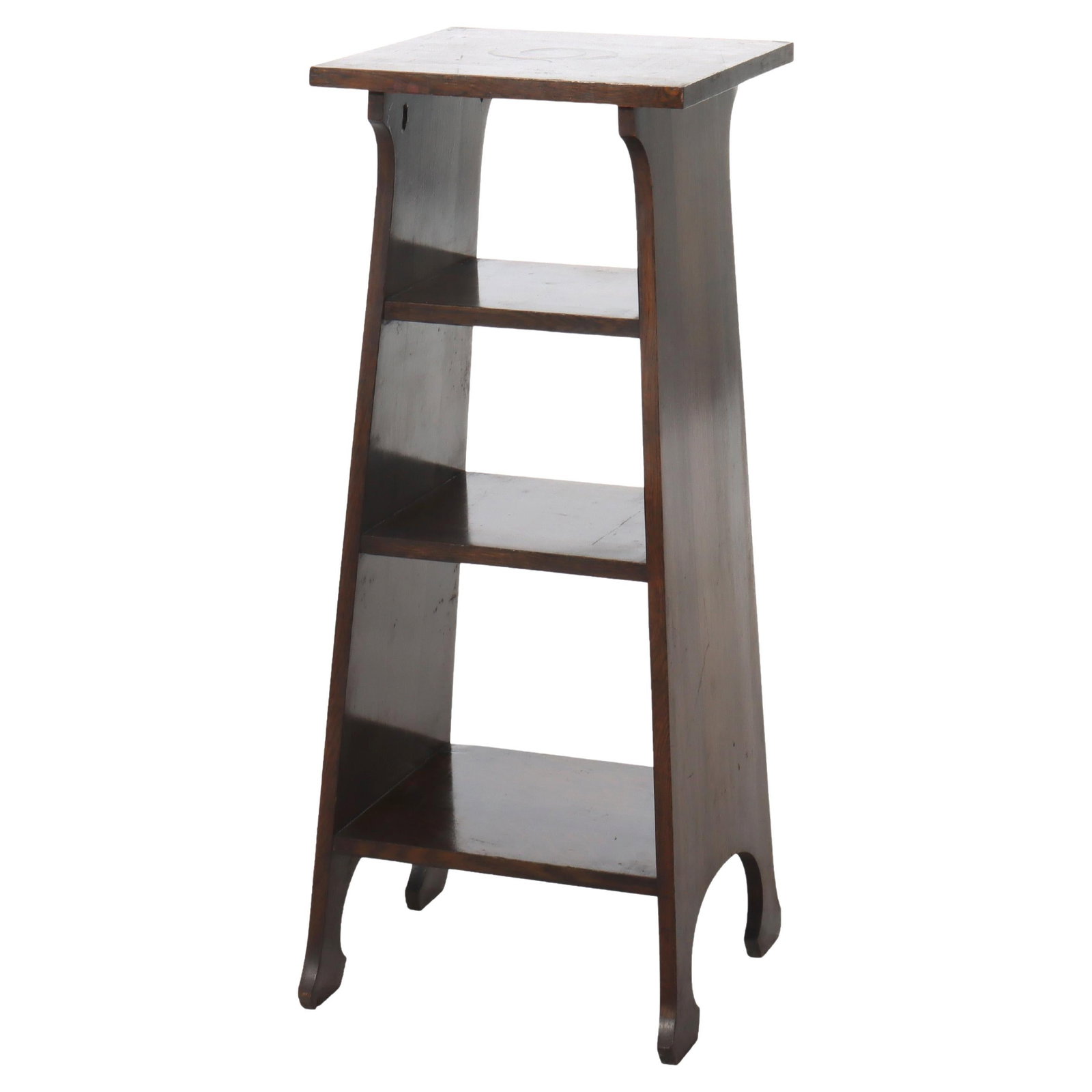 Antique Stickley School Mission Oak Tapered Magazine Stand Arts and Crafts c1910 (1 of 10)