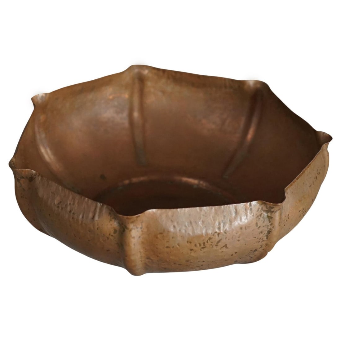 Arts and Crafts Hammered Copper Center Bowl C1910 with Maker Stamp (1 of 7)