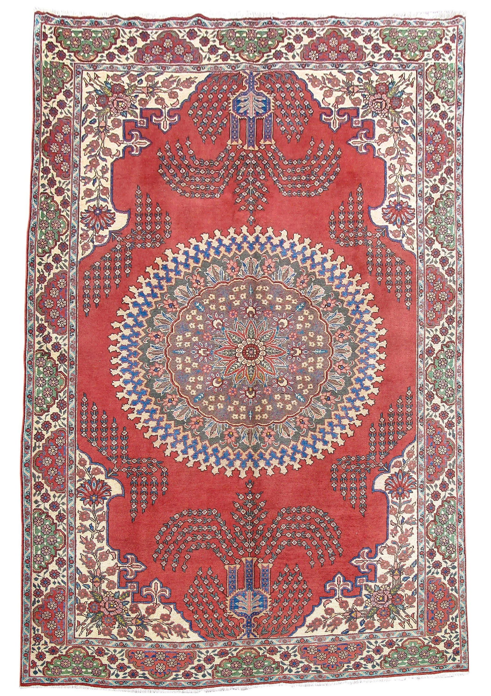 Handcrafted Persian Tabriz Rug 7'2 x 10'10 Traditional Design (1 of 6)