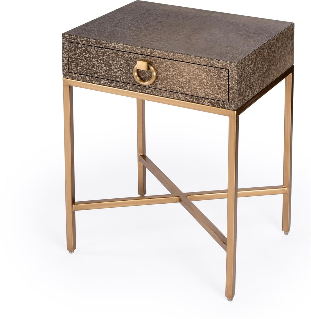 Butler Sullia Modern Gold Finish End Table 26.5H (1 of 7)