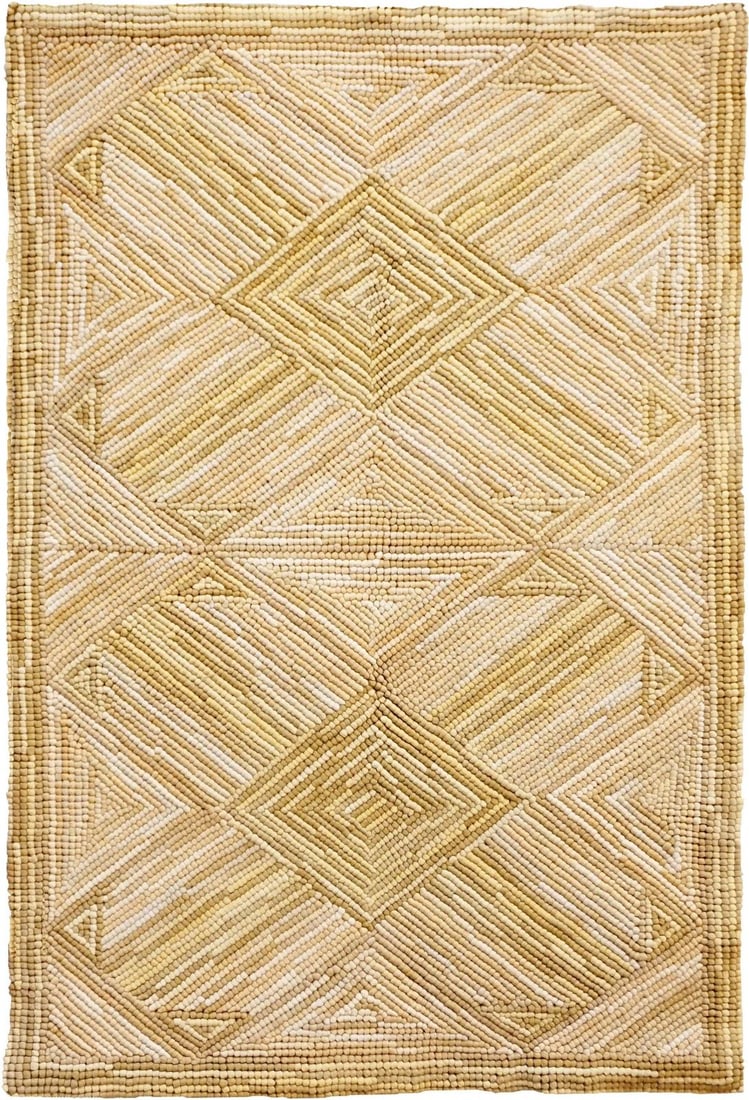 Early American Gold Rug 3x5 Hand-Dyed Cross Bow Design: Early American Gold Rug 3x5 Hand-Dyed Cross Bow Design Introducing an exquisite Early American Style Gold Rug featuring a distinctive Cross Bow design. This hand-dyed, hand-hooked rug is crafted with