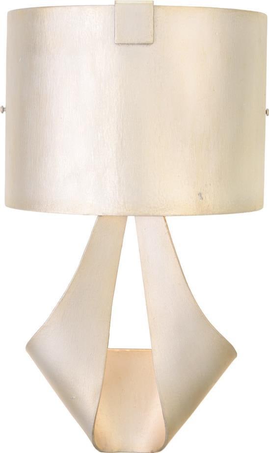 Kalco Barrymore Art Deco Pearl Silver Wall Sconce 1-Light Dimmable (1 of 1)