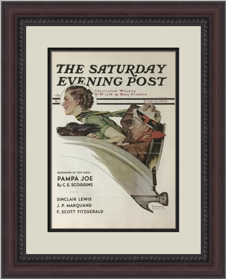 Norman Rockwell Speed Demons Custom Framed Print 22x17 Americana Art (1 of 2)