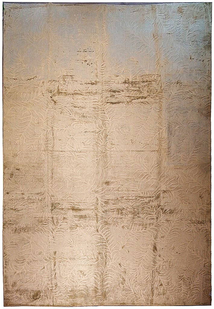 9 x 12 Handmade Bamboo Silk Area Rug in Lime Green (1 of 11)