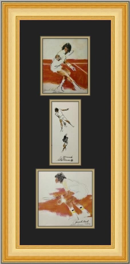 LeRoy Neiman Yannick Noah Custom Framed Art Print 1994 (1 of 4)