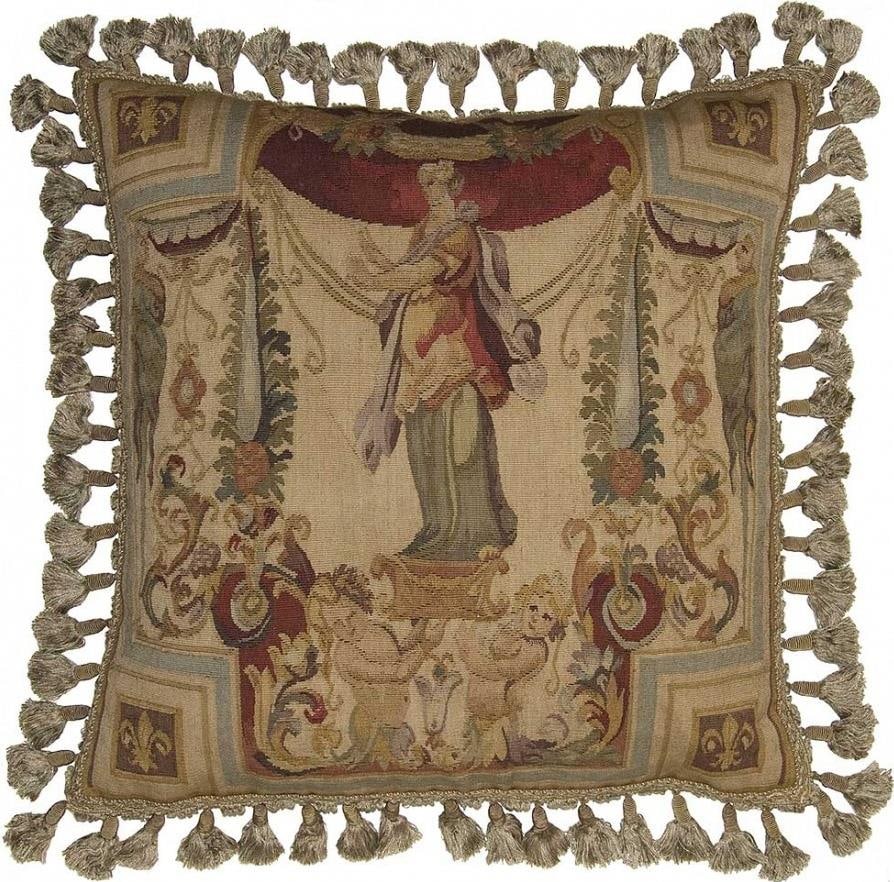 Provence Home Aubusson Style Velvet Pillow 22x22 Handmade: Provence Home Aubusson Style Velvet Pillow 22x22 Handmade Enhance your home decor with this elegant 22x22 throw pillow, beautifully crafted in the classic Aubusson style. This pillow features a luxuri