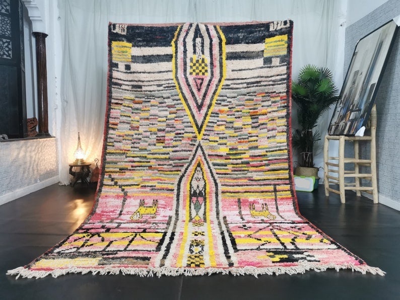 Authentic Handwoven Moroccan Berber Wool Rug 9.84 x 6.56 Feet: Authentic Handwoven Moroccan Berber Wool Rug 9.84 x 6.56 Feet Discover this stunning and authentic handwoven Moroccan Berber wool rug, created by skilled local women weavers from the Middle Atlas Moun