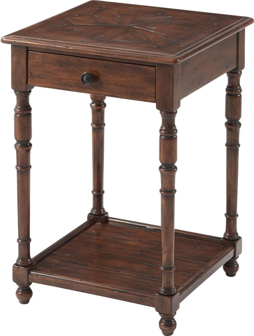 Theodore Alexander 17th Century Square Mahogany Side Table (1 of 2)