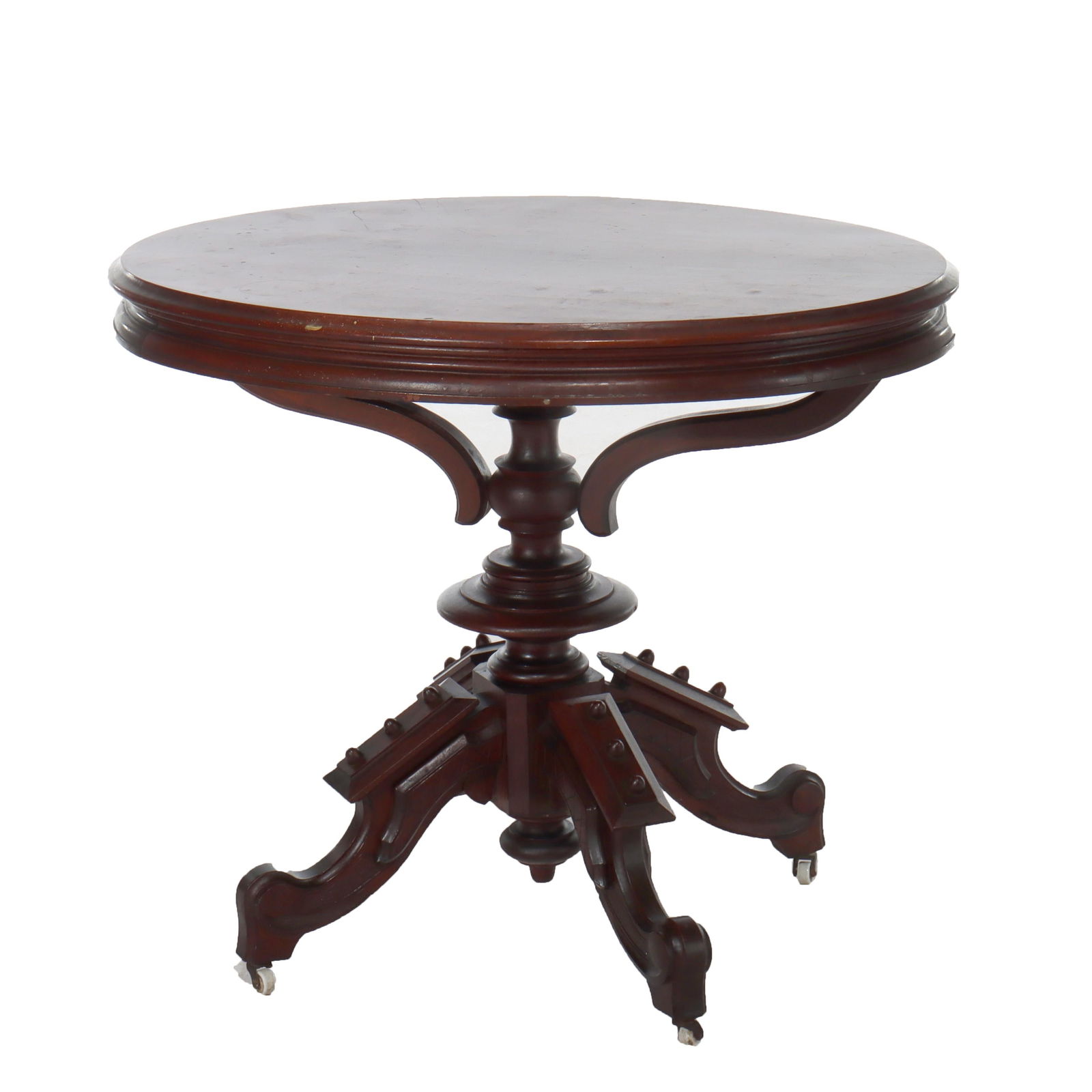 Renaissance Revival Walnut Umbrella Table by Brookes c1890 (1 of 8)