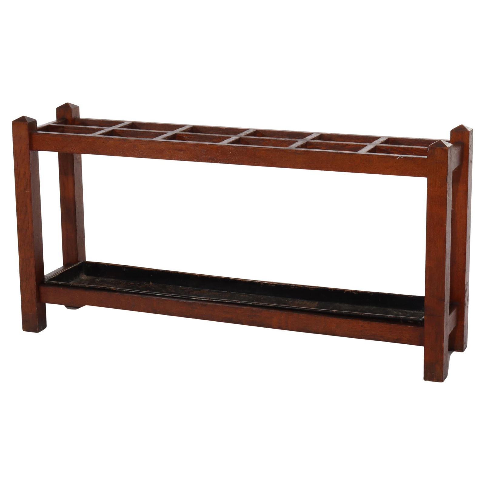 Oversized Stickley Style Arts & Crafts Oak Umbrella Stand c1920 (1 of 9)