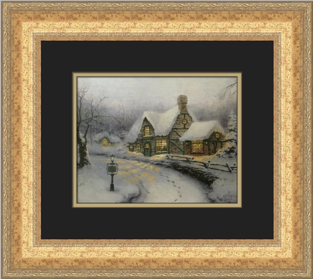 Thomas Kinkade Old Porterfield Gift Shop Framed Print 16 x 18: Thomas Kinkade Old Porterfield Gift Shop Framed Print 16 x 18 This stunning custom framed print by renowned artist Thomas Kinkade captures the charm of the Old Porterfield Gift Shop. Created in 1986,