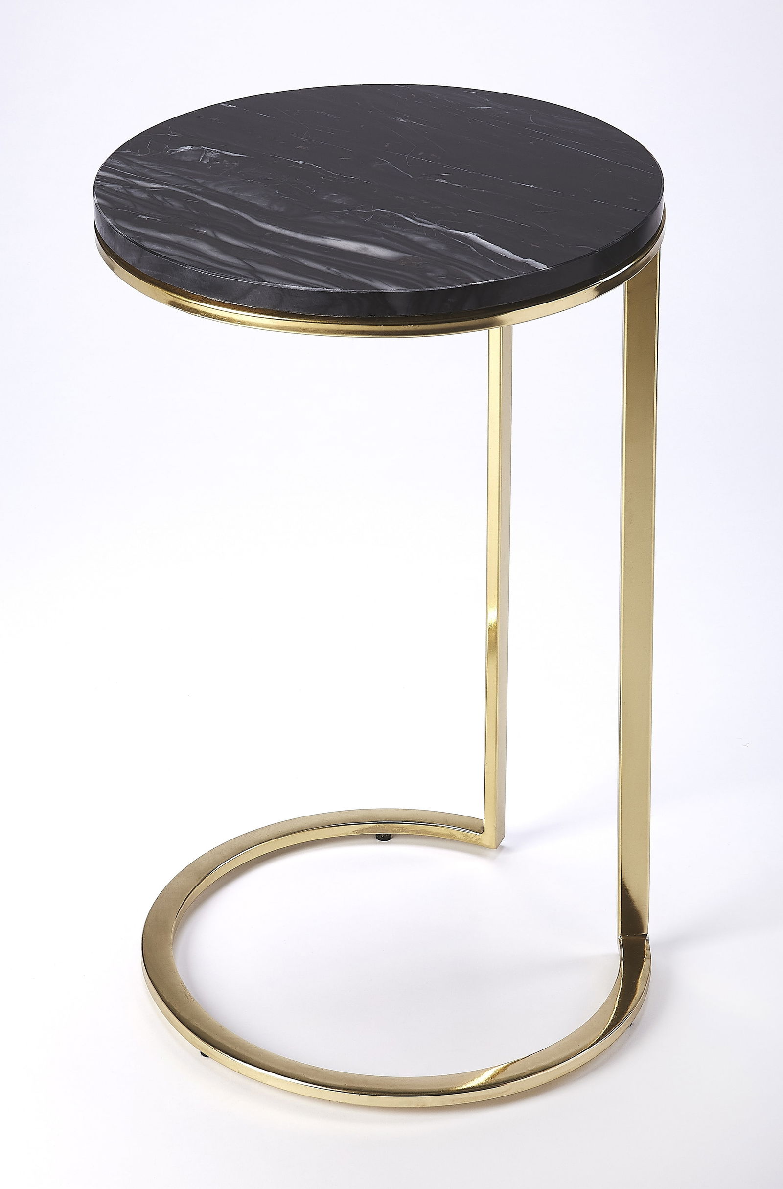 Butler Luxe Martel Round Side Table Multi-Color Gold Finish (1 of 4)