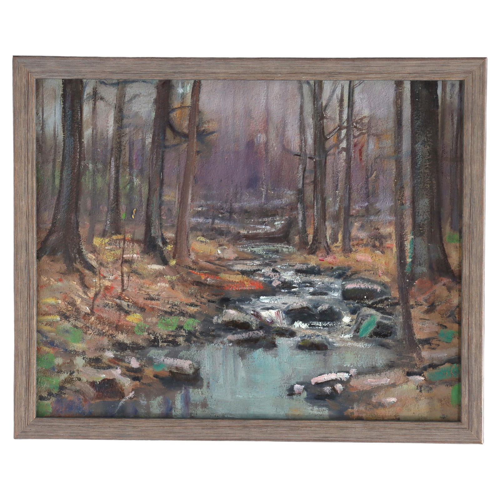 W. E. Baum New Hope School Oil Landscape Painting c1930 (1 of 9)