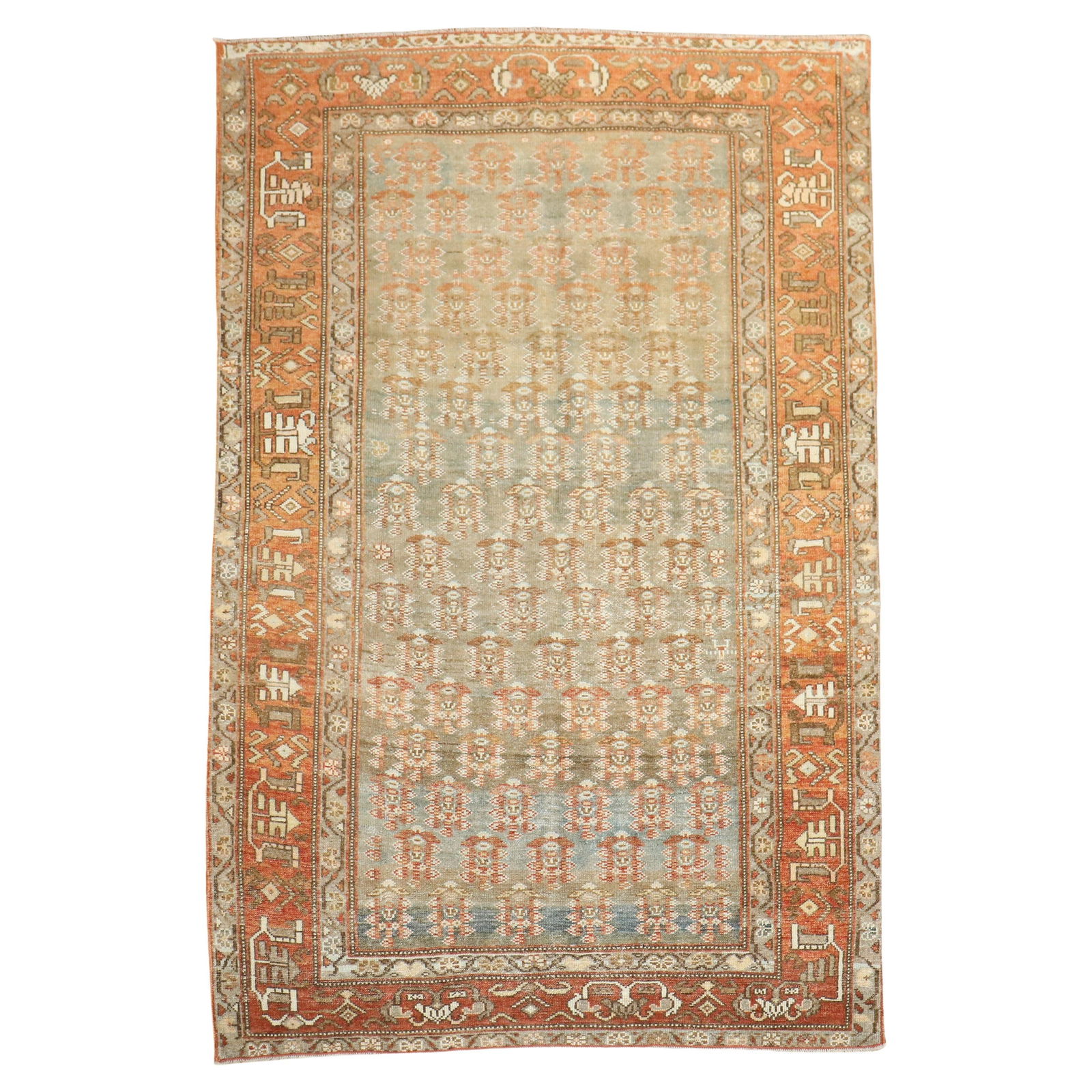 Malayer Wool Hand-Knotted Rug 50 x 71 Inch Early 20th Century Persian Accent (1 of 8)