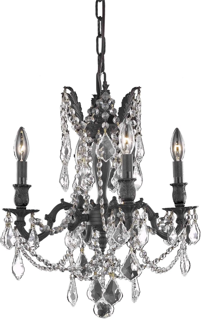 Rosalia Austro-Hungarian Bronze Crystal Bowl Chandelier 21H 17W 17D UL-Listed (1 of 1)