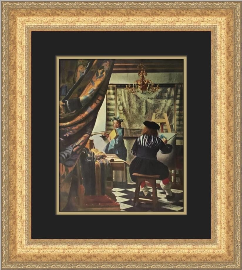 Johannes Vermeer The Artist in His Studio Custom Framed Print 20 x 18 (1 of 2)