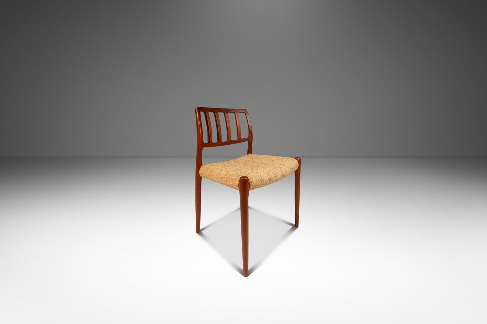 Set of 4 Niels Otto Moller Model 83 Teak Dining Chairs Denmark 1970s Original Fabric - 2