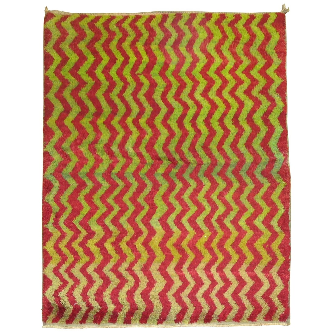 Vintage Turkish Tulu Rug Hand-Woven Bohemian Style 54 x 72 (1 of 7)