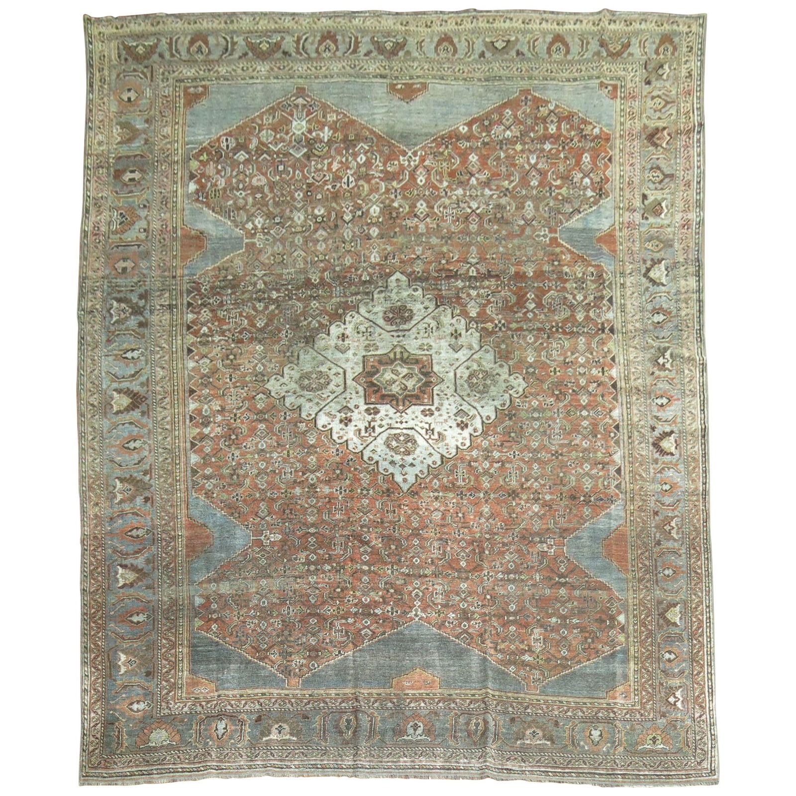 Zabihi Collection Tribal Persian Rug Hand-Woven Wool 104 x 130 in Circa 1910 (1 of 18)