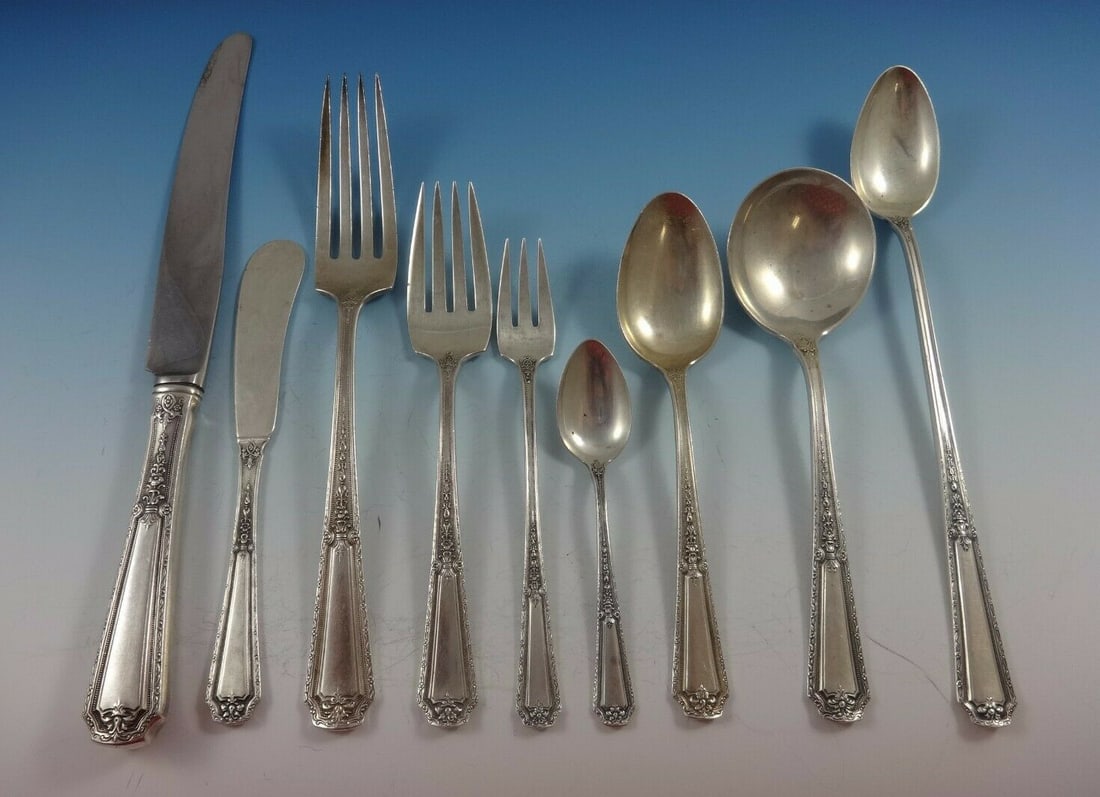 Towle Louis XIV Sterling Silver Flatware Set for 8 78 Pieces (1 of 7)