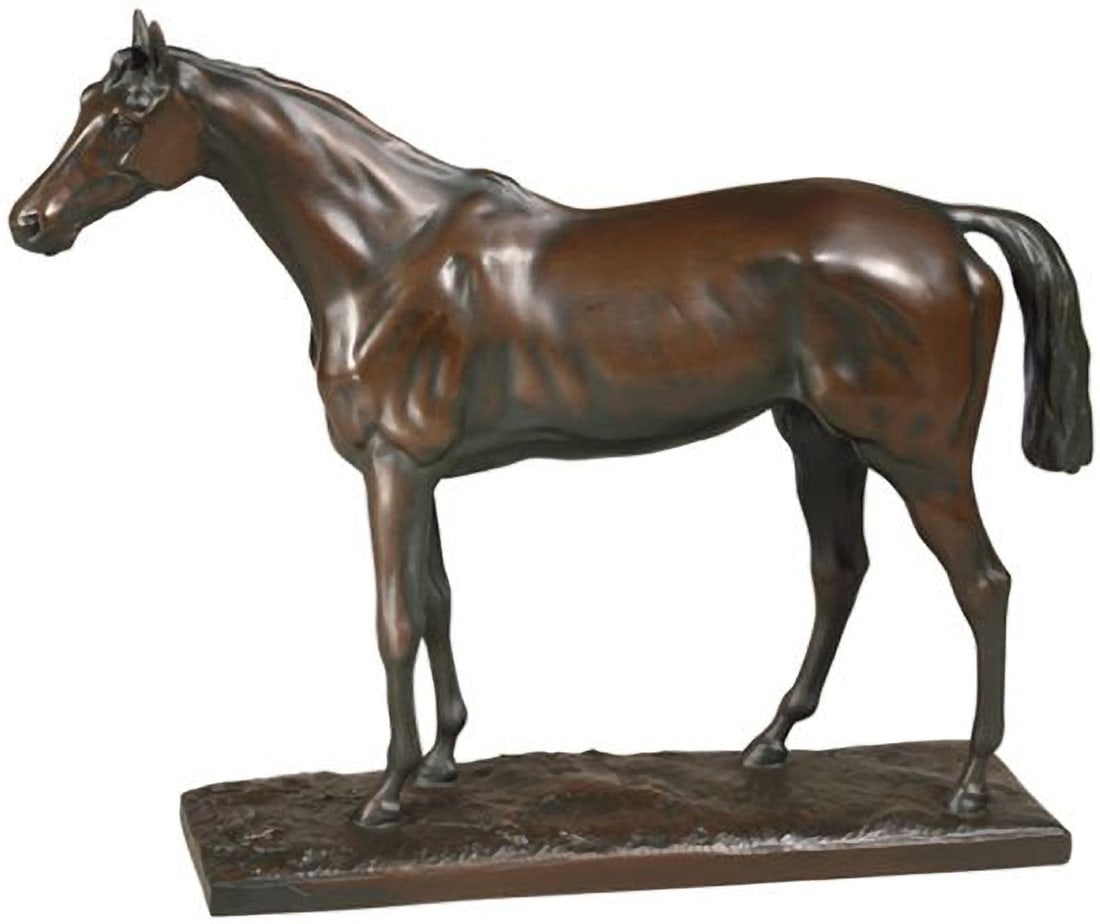 Hand-Cast Lodge Style Thoroughbred Horse Sculpture (1 of 1)