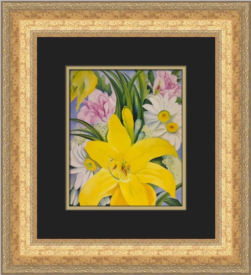 Georgia O'Keeffe From the Old Garden No.1 Custom Framed Print 1988 Modernism Art: Georgia O'Keeffe From the Old Garden No.1 Custom Framed Print 1988 Modernism Art This stunning custom framed print features Georgia O'Keeffe's "From the Old Garden No.1," a beautiful representation of