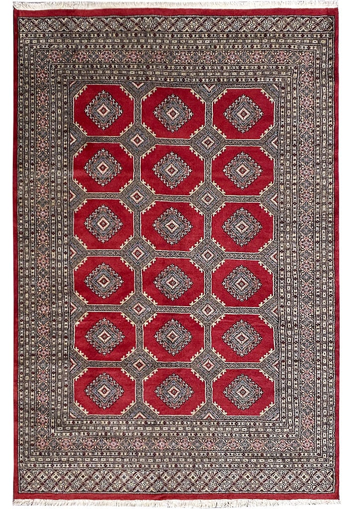 Handmade Jaldar Bokara Rug 6.7 x 9 Quality Wool (1 of 11)