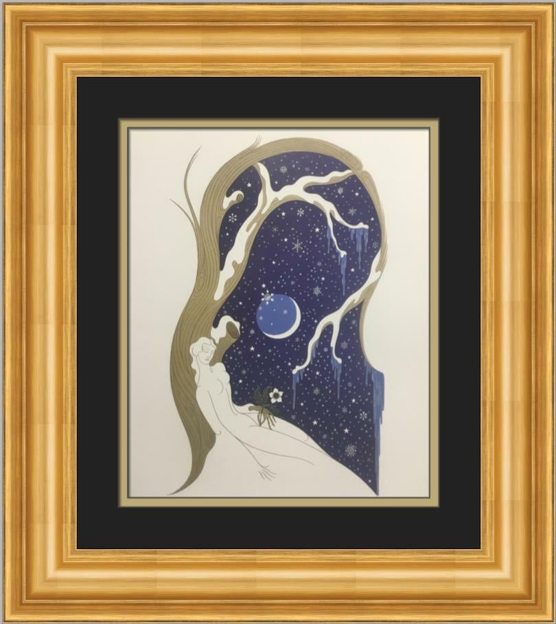 Erte Winter Art Deco Custom Framed Print 18 x 21 (1 of 2)