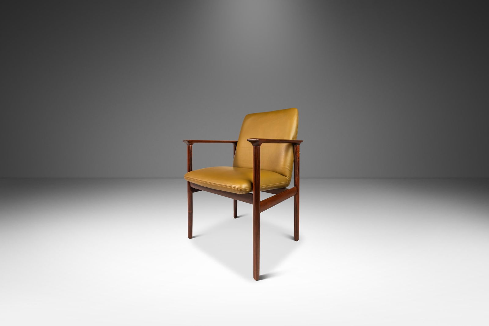 Rare Mid-Century Arm Chair by De Klerk & Sons in Rosewood and Leather (1 of 10)