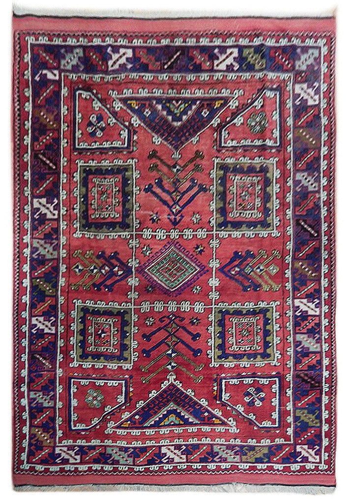 6' x 8' 6" Red Antique Russian Kazak Rug Classic Design (1 of 7)