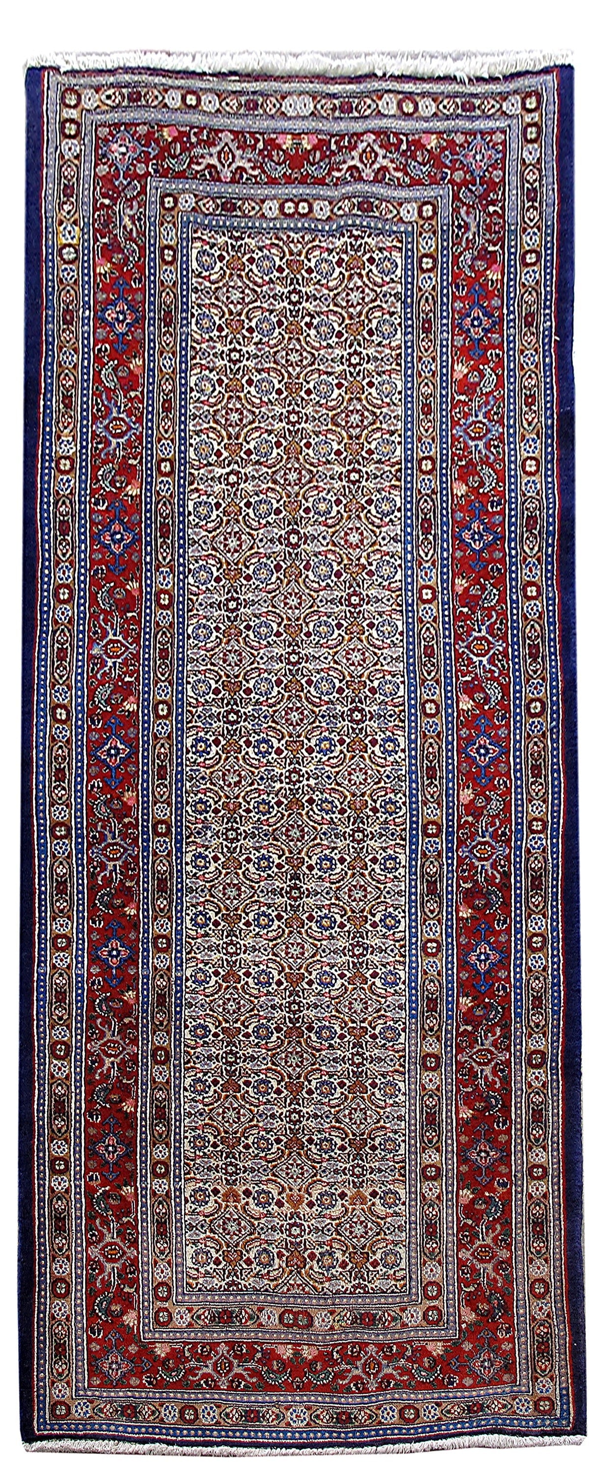 Handcrafted Persian Mood Bijar Runner Rug 3'1" x 7'8" Traditional Design (1 of 6)