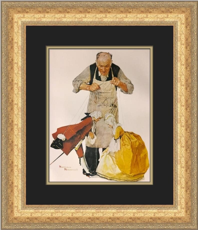 Norman Rockwell The Puppet Maker Custom Framed Print 1979 (1 of 2)