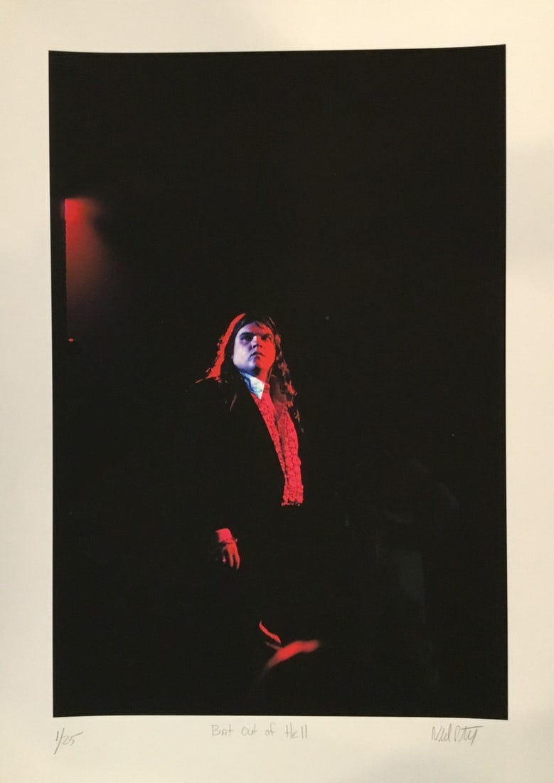 Limited Edition Neil Portnoy Signed Meatloaf Bat Out of Hell Giclee Art Print: Limited Edition Neil Portnoy Signed Meatloaf Bat Out of Hell Giclee Art Print This is a limited edition Neil Portnoy giclee print titled "Meatloaf Bat Out Of Hell." The artwork is pencil signed and