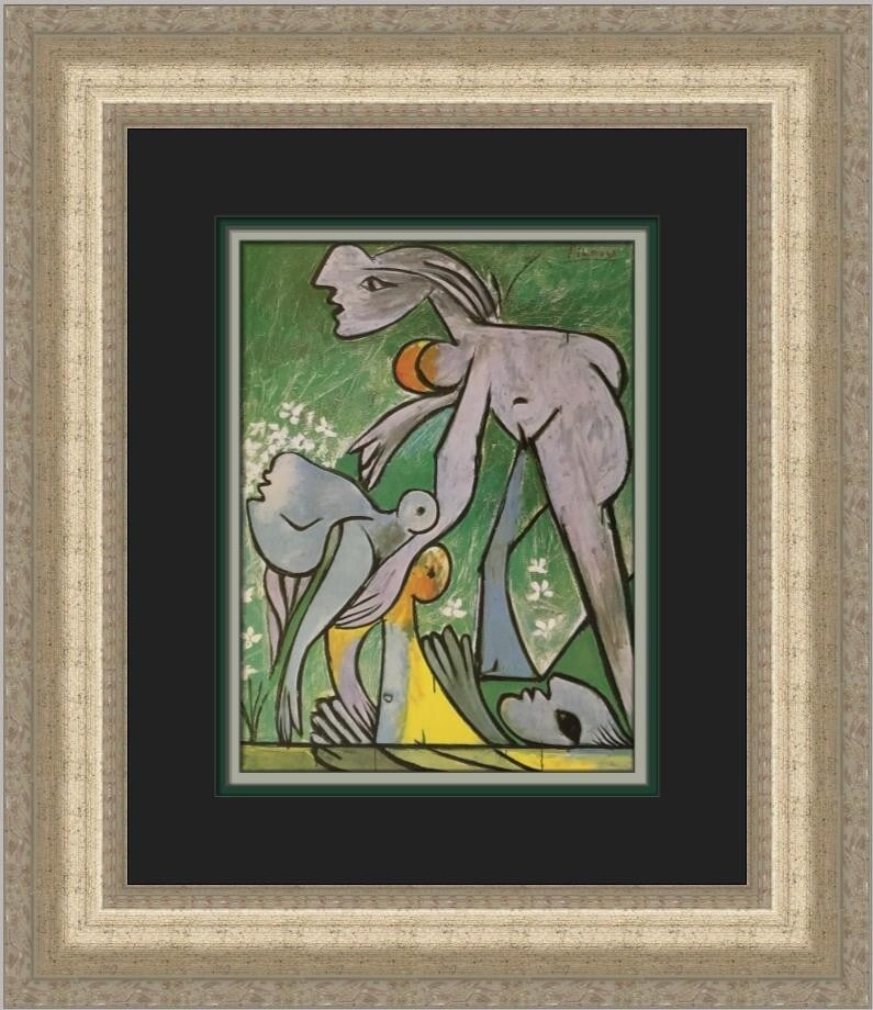 Pablo Picasso The Rescue Custom Framed Art Print 18 x 16: Pablo Picasso The Rescue Custom Framed Art Print 18 x 16 This stunning custom framed print titled "The Rescue" by Pablo Picasso showcases a remarkable blend of Abstract Expressionism and Impressionism