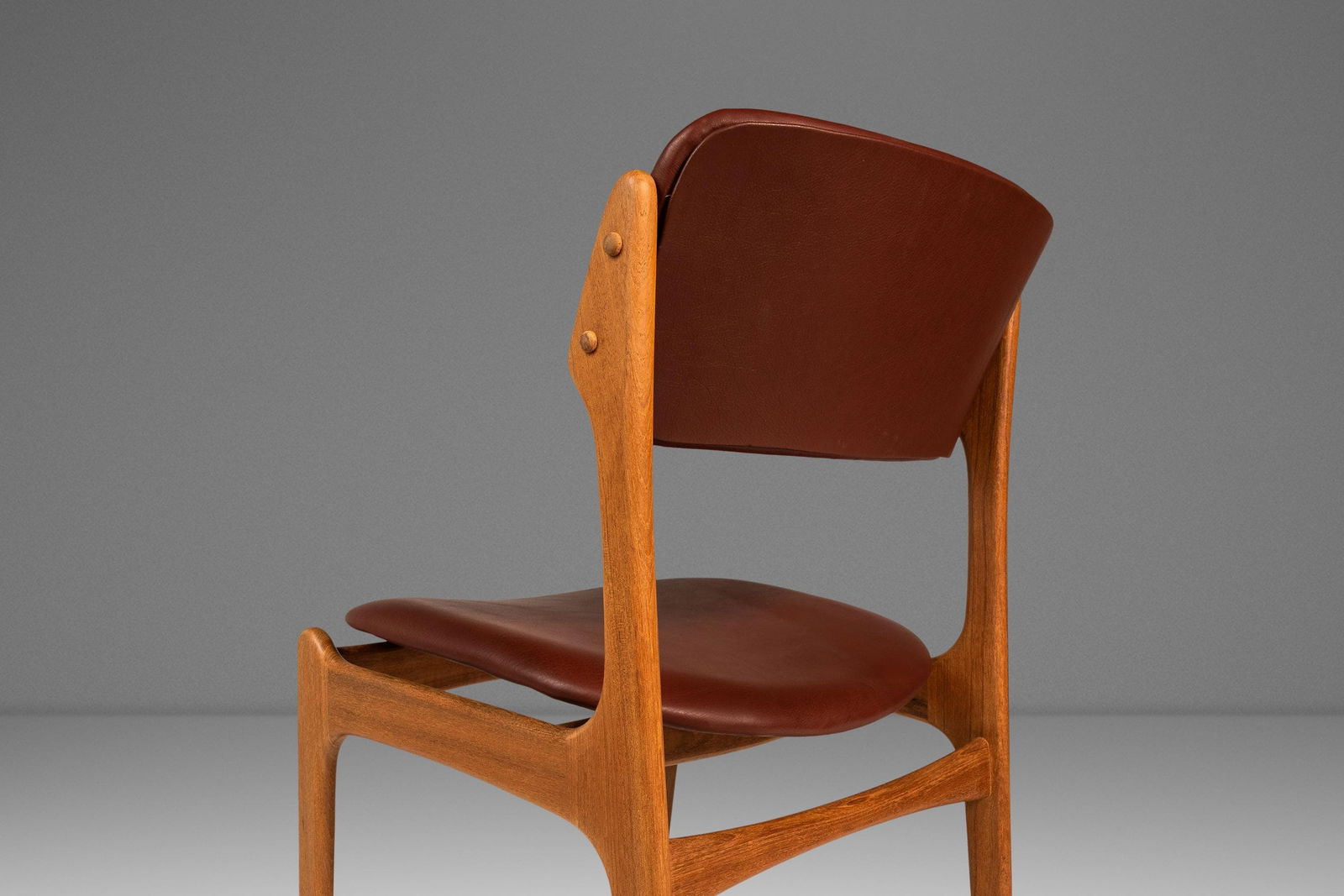 Twelve Model 49 Dining Chairs by Erik Buch in Teak & Oxblood Leather - 7